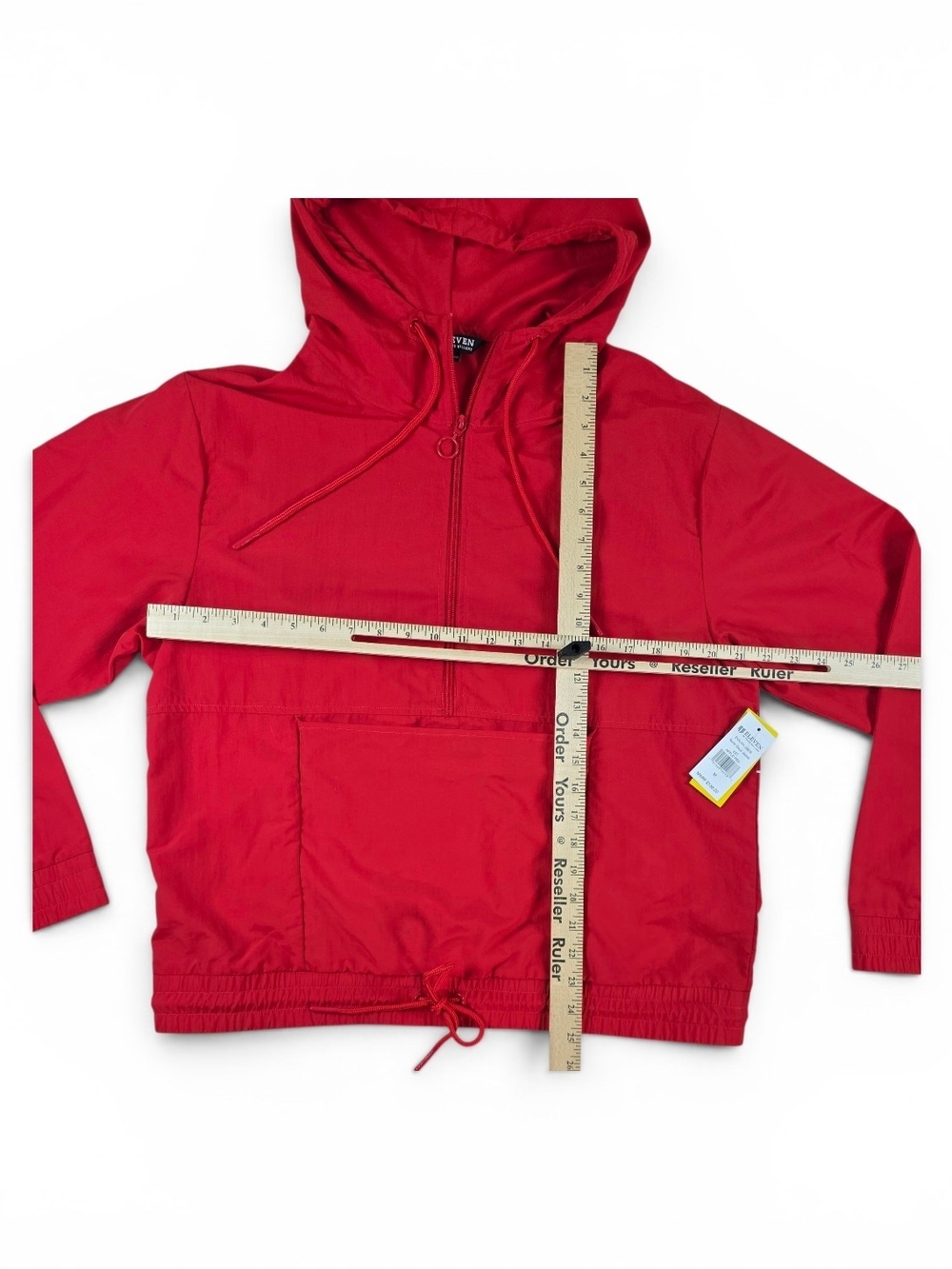 Eleven by Venus Williams Retro Daze Red Hooded Anorak Jacket - Women NWT - Picture 5 of 10